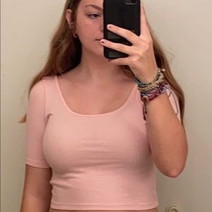 Pink Croptop Tee